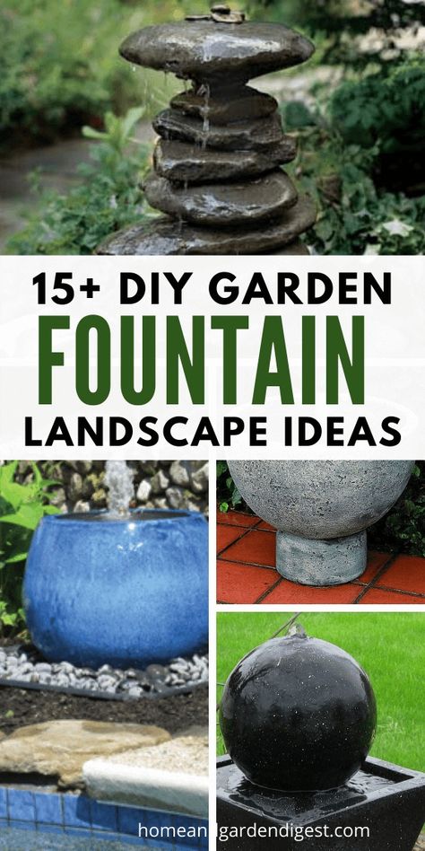 With the above listed DIY Garden Fountain Landscaping Ideas, we can now easily for the best fountain that catches most of your interest. A reasonable number of them are easy DIY fountains and so, nothing should stop you from fixing one by yourself Diy Backyard Fountain, Diy Fountains Backyard Simple, Diy Fountains Backyard, Fountain Landscaping Ideas, Diy Fountain Ideas, Outdoor Fountain Ideas, Homemade Water Fountains, Diy Honey, Concrete Fountains