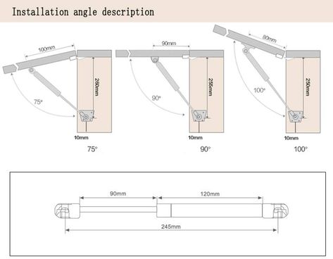 Gas Spring, Gas Strut, Gas Shocks, Soft Close Hinges, Toy Box Hinges, Lift Supports, Lid Support, Kitchen Cabinet Hinges Hydraulic Support Door Cabinet Hinge Spring, Pressure (120N) - - Amazon.com Kitchen Cabinets Hinges, Cabinet Detailing, Furniture Hinges, Hinges For Cabinets, Door Detail, Box Hinges, Kitchen Cabinet Door, Cabinet Hinges, Concealed Hinges