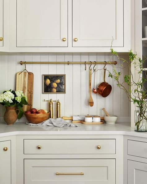 The Shop at Weeth Home | Design tip for a kitchen reno on a tight budget! Use tongue & groove paneling  for your backsplash to save on the material and labor that… | Instagram Modern Kitchen Design Ideas, Sage Green Walls, English Kitchens, Fixer Upper Style, Beautiful Home Designs, Kitchen Design Trends, Kitchen Hardware, Kitchen Design Ideas, Kitchen Reno