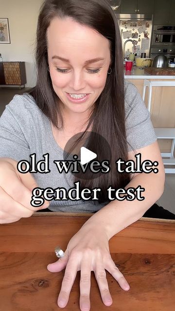 Farryn Mathie on Instagram: "Gender Reveal! I have done this many times and get the same results EVERY.SINGLE.TIME. We also tried it on every woman in the room, all correct! Have you ever done this witch craft?! Do you believe in old wives’ tales?! Do we even need to open the box?! Is the hair ring test right?! #genderreveal #oldwivestales #ringtest" Ring On Hair Gender, Gender Test Old Wives Tales, Ring Test Gender Prediction, Gender Reveal Crafts, Gender Ring Test, At Home Gender Test, Old Wives Tales Gender Prediction, Old Wives Tales Gender, Gender Test