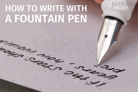 How to Write with a Fountain Pen Writing With Fountain Pens, How To Use A Fountain Pen, How To Write With A Fountain Pen, Fountain Pen Calligraphy, Fountain Pen Writing, Fountain Pens Writing, Fountain Pens Calligraphy, Pen Journal, Pens Writing