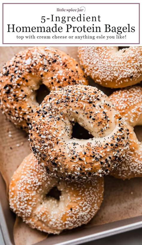 High Protein Bagels, Protein Bagels, Healthy Bagel, Vegan Greek Yogurt, Bagel Recipe Easy, Bagels Recipe, Protein Packed Meals, Protein Bread, Homemade Bagels