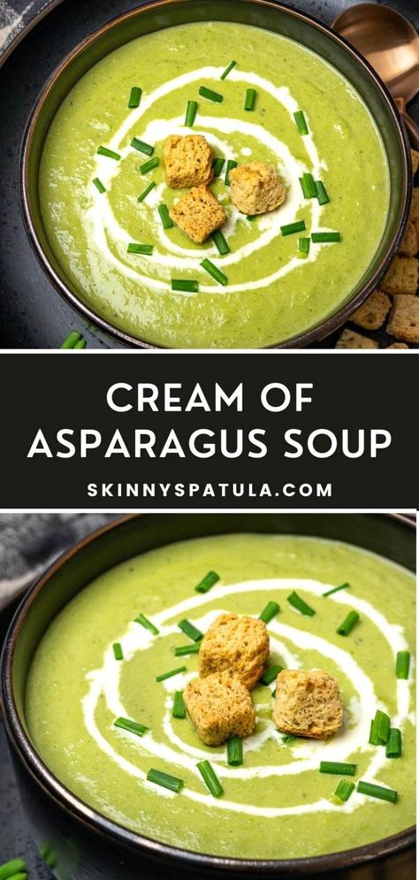 Asparagus Leek Soup, Easy Veggie Soup, Healthy Asparagus, Cream Of Asparagus, Gerd Recipes, Cream Of Asparagus Soup, Creamed Asparagus, Creamy Asparagus, Homemade Soup Recipe