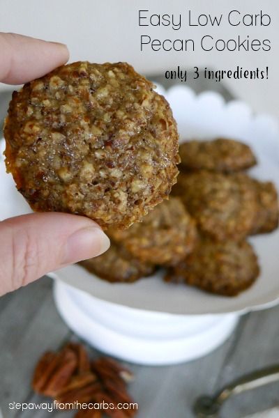 Low Carb Sweet Treats - Step Away From The Carbs Pecan Meal, Galletas Keto, Dairy Free Recipe, Postre Keto, Keto Friendly Desserts, Low Carb Treats, Pecan Cookies, Low Carb Dessert, Low Carb Cookies