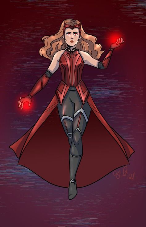 Scarlet Witch Cartoon, Scarlet Witch Art, Mcu Art, Witch Cartoon, Marvel Universe Art, Fazbear Frights, The Scarlet Witch, Witch Drawing, Marvel Wallpapers