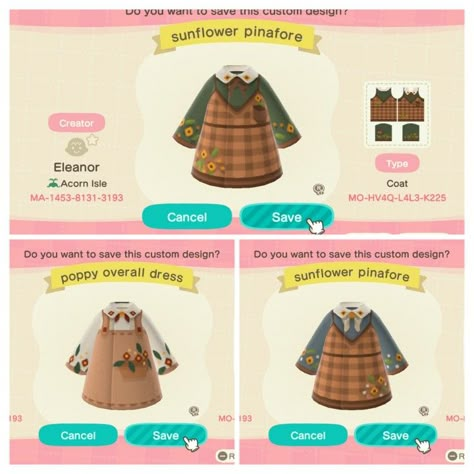 Acnh Star Clothes, Animal Crossing Design Ideas Clothes, Acnh Overalls, Animal Crossing Design Ideas, Animal Crossing Design, Acnh Outfits, Knit Toque, Clothing Codes, Pinafore Pattern