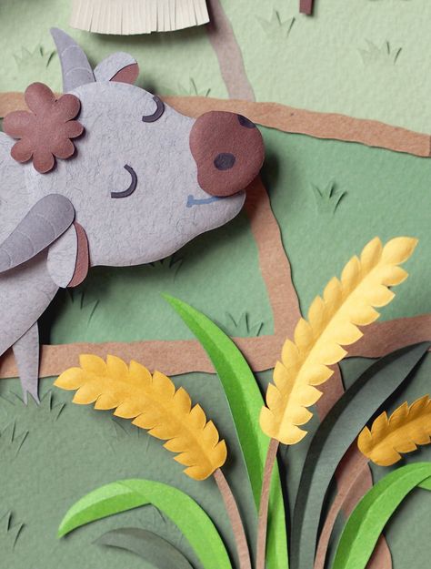 Paper Sculpture : A child in rice field :: Behance Paper Child, Crafts For Toddlers, Winter Paper, Paper Art Sculpture, Rice Field, Birthday Card Craft, Paper Weaving, Hand Crafts For Kids, Kindergarten Crafts