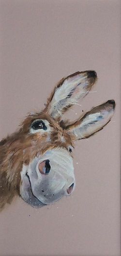 Donkey Drawing, Farm Animal Paintings, Farm Animal Painting, Animal Canvas Paintings, Animal Paintings Acrylic, Animal Canvas Art, 얼굴 그리기, Farm Art, British Wildlife