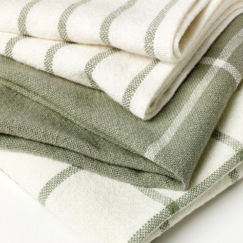 Green Kitchen Supplies, Dishware Aesthetic, Sage Green Kitchen Decor, Green Kitchen Towels, Green Kitchen Accessories, Green Hand Towels, Green Kitchen Decor, Sage Green Kitchen, Linen Kitchen Towels