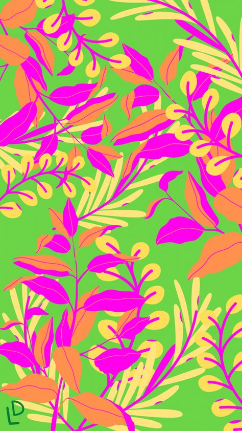 #wallpaper #art #graphicdesign #colorful #jungle #flowers Tropical Prints Pattern, Colorful Jungle, Jungle Flowers, Pattern Design Inspiration, Sunflower Wallpaper, Textile Pattern Design, Orange Art, Wallpaper Art, Cute Patterns Wallpaper