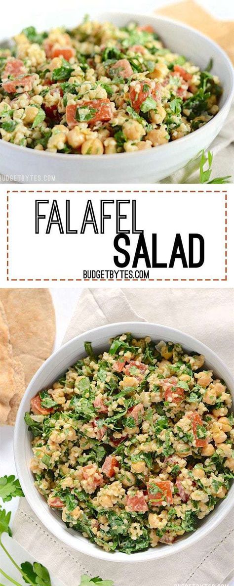 Arabisk Mad, Vegan Budget, Vegan Falafel, Falafel Salad, Homemade Tahini, Recipes Quinoa, Panko Crumbs, Salad Vegan, Vegan Salad Recipes