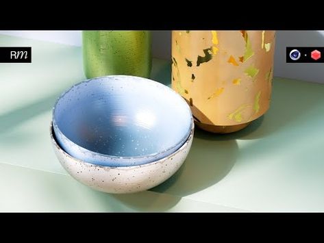 Creating Ceramics in Cinema 4D & Redshift - YouTube Cinema 4d Tutorial, 3d Tutorial, Cinema 4d, Decorative Bowls, The Creator, Ceramics