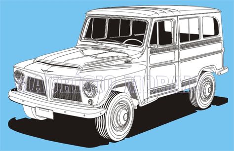 Rural Willys, Cars Drawing, Car Drawings, Cars And Motorcycles, Motorcycles, Suv Car, Art Drawings, Cars, Vehicles