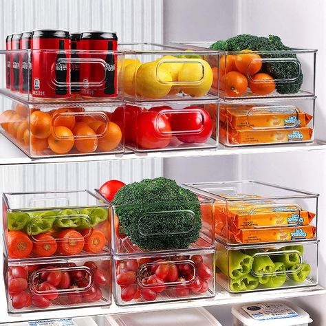 Organiser Cucina, Refrigerator Organizer, Kabinet Dapur, Kitchen Storage Boxes, Dry Food Storage, Fridge Organisers, Refrigerator Organization, Refrigerator Storage, Fridge Organization