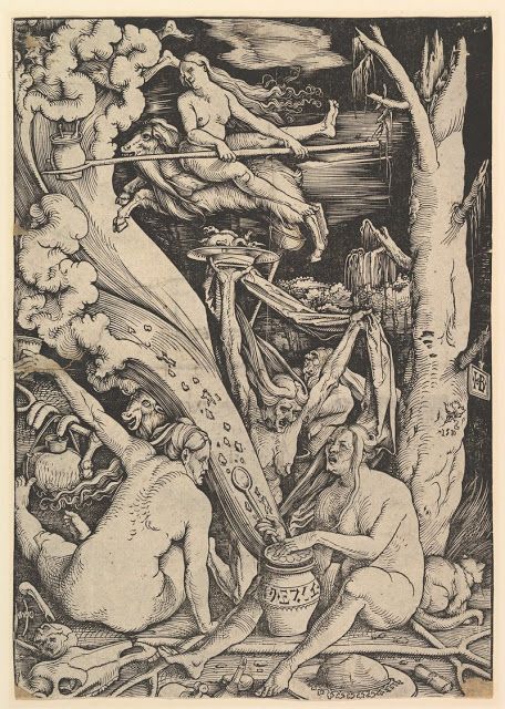 Hans Baldung Grien, Witch Garden, The Witches, 31 Days Of Halloween, Vintage Wall Art, Metropolitan Museum Of Art, Dark Art, Art Reproductions, Etching