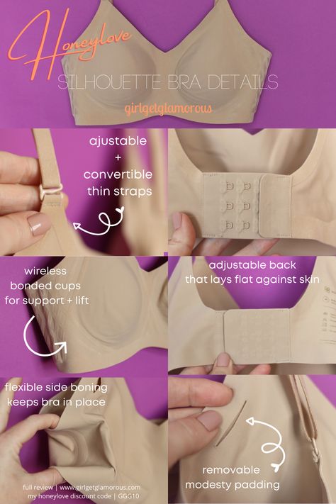 Honeylove Silhouette Slim Strap Bra + Liftwear Cami Review | Before and After Wide Strap Bra, Bridal Shapewear, Bridal Bra, Strap Bra, House Clothes, New Bra, Beauty Ideas, Be The Best, Petite Size