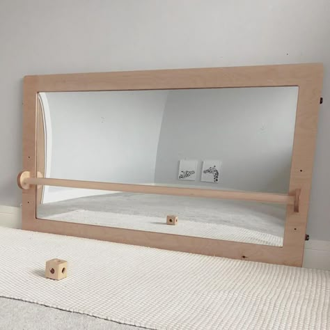 Montessori Nursery Ideas, Dior Room, Nursery Remodel, Montessori Design, Montessori Mirror, Nursery Mirror, Moroccan Luxury, Spiegel Diy, Montessori Infant Room