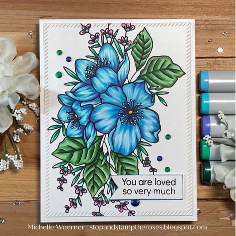 Creative School Project Ideas, Gina K Designs, Gina K, Craft Stash, Copic Coloring, Floral Spray, Flower Stamp, Alcohol Markers, Color Care