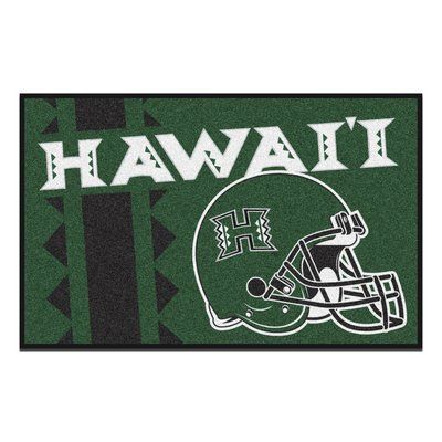 FANMATS University of Hawaii Doormat Alabama State University, Austin Peay State University, Door Way, Statement Rug, Rainbow Warrior, University Of Hawaii, Teal Accents, Baylor University, William And Mary