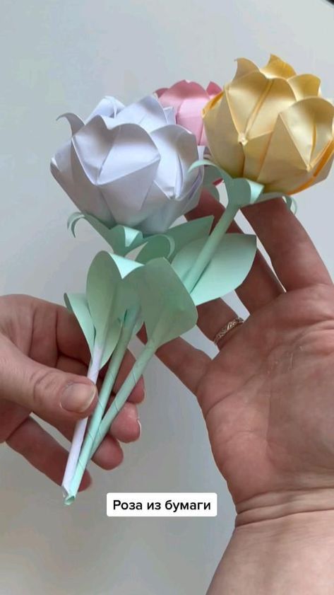 Hadiah Diy, Origami Patterns, Folding Origami, Instruções Origami, Seni Dan Kraf, Easy Paper Crafts Diy, Pinterest Diy Crafts, Scarf Knitting, Handmade Paper Crafts