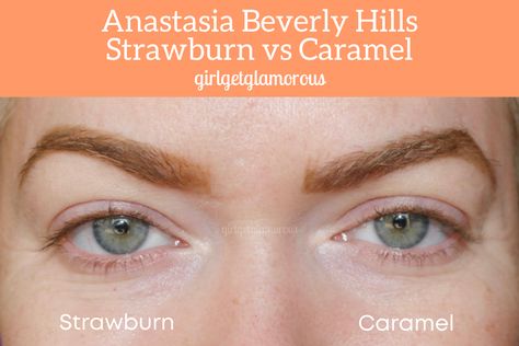 ABH Strawburn vs Caramel Eyebrow Shades | Swatches of Anastasia Beverly Hills Brow Wiz for Redheads Caramel Eyebrows, Light Reddish Blonde Hair, Eyebrow Shades, Nyx Eyebrow Pencil, Blonde Eyebrow Pencil, Eyebrows Redheads, Reddish Blonde Hair, Reddish Blonde, Makeup Tips To Look Younger