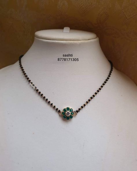 Emerald Mangalsutra, Simple Black Beads Chain, Mangalsutra Design, Black Beads Mangalsutra, Black Beads Mangalsutra Design, Indian Bridal Jewelry Sets, Fancy Jewelry Necklace, Pearl Jewelry Design, Gold Mangalsutra Designs