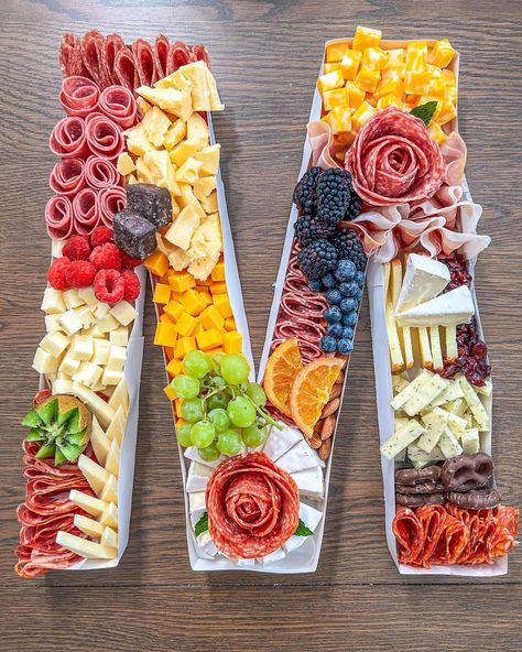 M Charcuterie Board, Mrs Charcuterie Letters, Baby Charcuterie Board, Charcuterie Letter Boxes, Letter Charcuterie Board, Bridal Shower Charcuterie Board, Baby Shower Charcuterie Board, Graze Board, 1st Birthday Foods