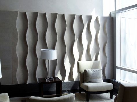 Beautiful interior design ideas for walls with decorative acoustic panels Frp Wall Panels, Fabric Wall Panels, Interior Design Colleges, Metal Wall Panel, Acoustic Wall Panels, Decorative Wall Panels, Beautiful Interior Design, Acoustic Panels, Decorative Panels