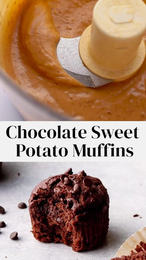 Sweet Potatoes Muffins Healthy, Sweet Potato Peanut Butter Muffins, Vegan Sweet Potato Muffins, Sweet Potato Fudge, Vegan Sweet Potatoes Recipes, Sweet Potato Healthy Dessert, Sweet Potato Sweet Recipes, Healthy Vegan Muffins, Sweet Potato Muffins Recipes