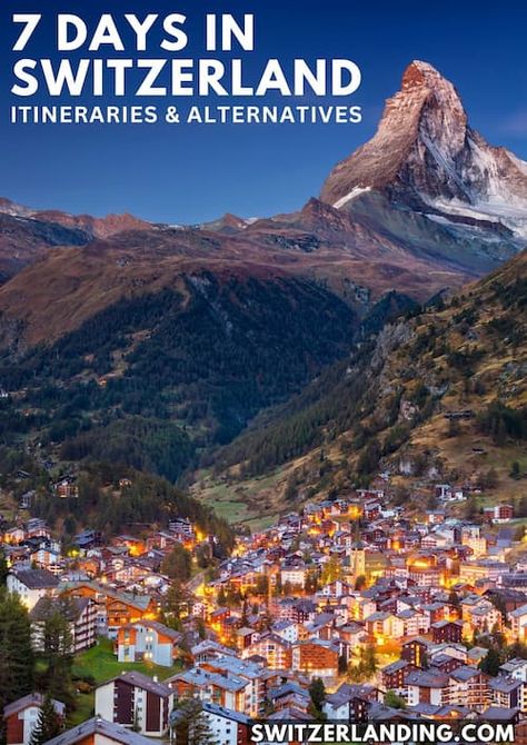 7-Day Switzerland Itinerary Guide Best Of Switzerland, Switzerland Itinerary, Saas Fee, St. Gallen, Swiss Travel, Airport Travel, Bungee Jumping, Mountain Travel, Train Journey