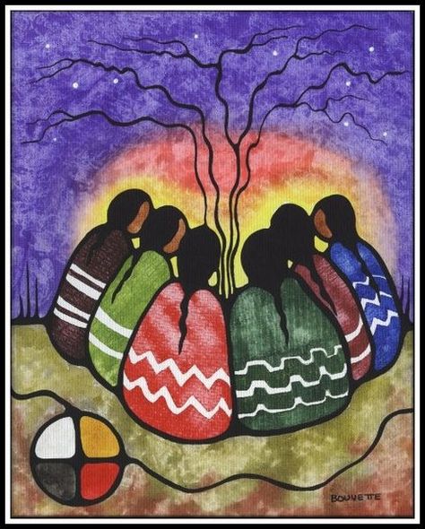 Ayla Bouvette - Metis Art - Women's Work Native Artwork, Native American Paintings, Native American Artwork, Southwestern Art, American Painting, Native American Artists, Southwest Art, Art Brut, American Indian Art