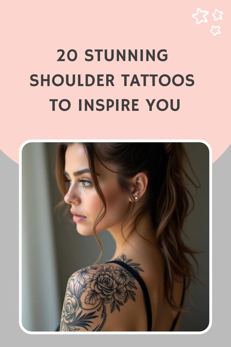 20 Stunning Shoulder Tattoos to Inspire You Tattoos That Resemble Strength, Tattoos For Upper Arm For Women, Beautiful Shoulder Tattoos For Women, Elegant Shoulder Tattoo, Peony Shoulder Tattoos For Women, Top Shoulder Tattoos For Women, Floral Shoulder Tattoos For Women, Rose Shoulder Tattoos For Women, Shoulder Collar Bone Tattoo For Women