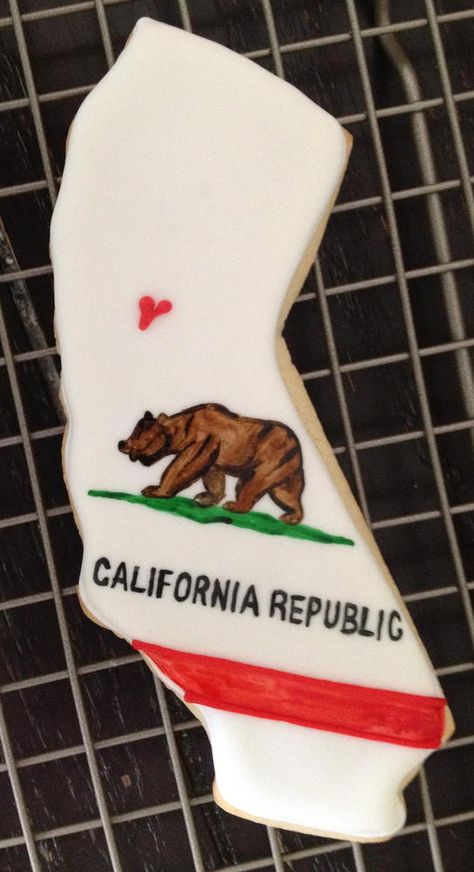 California Baby Shower, California Flag, Coffee Party, Cookie Connection, Beach Themed Party, California Republic, Animal Cookies, Bday Girl, Backyard Party