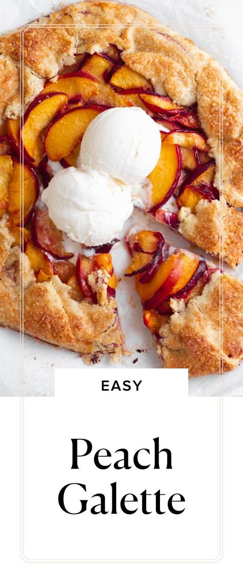 This easy peach galette is the perfect treat to whip up using all those in season peaches. It’s way easier to make than a homemade pie and every bit as tasty! Serve à la mode for the ultimate summer dessert! #peachpie #peachgalette #easypierecipes #easydessertrecipes #fruitdesserts #fruityrecipes Fall Appetizers Easy, Peach Galette, Premade Pie Crust, Broma Bakery, Dessert Places, Fall Appetizers, Easy Pie Recipes, Peach Desserts, Homemade Pie Crusts