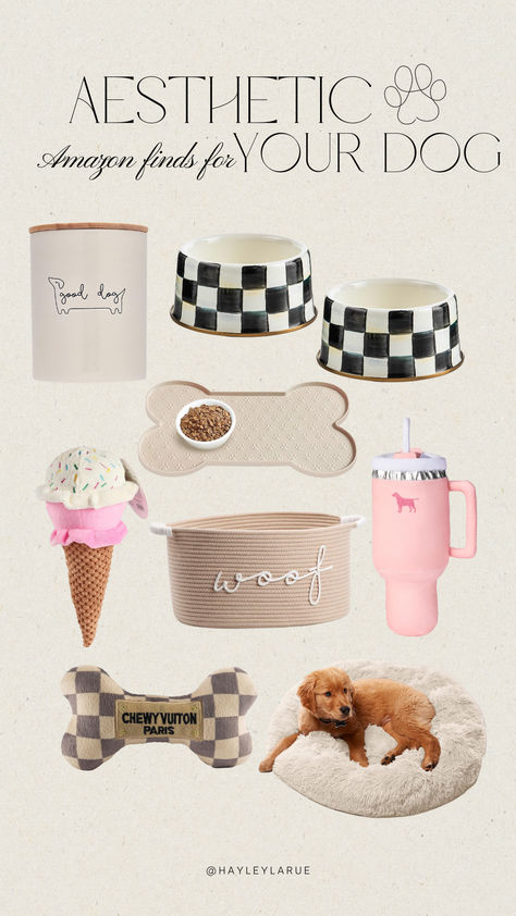 Neutral aesthetic dog finds from Amazon | Beige finds | Dog toys | Neutral Pet Aesthetic, Small Dog Items, Pet Toys Aesthetic, Neutral Dog Toys, Aesthetic Dog Toy Basket, Aesthetic Dog Items, Aesthetic Pet Accessories, Aesthetic Dog Set Up, Cute Dog Essentials