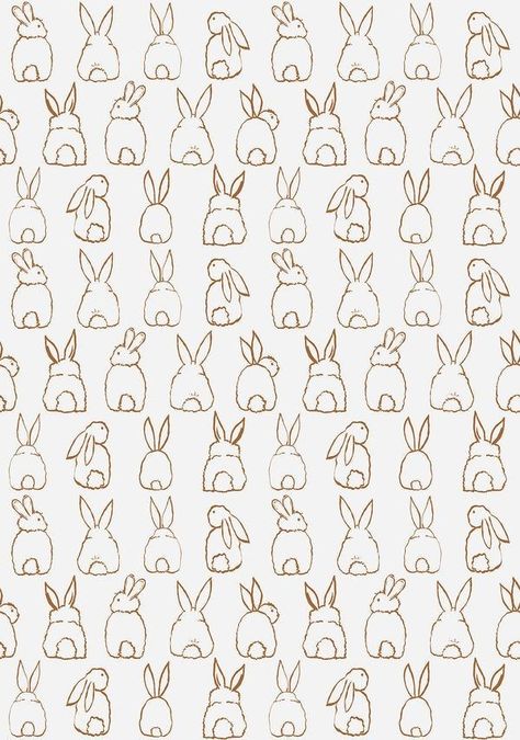 Bunny Tattoos, Easter Wallpaper, Bunny Wallpaper, Disegni Artistici, Unique Wallpaper, Room Wallpaper, 壁紙 かわいい, Cute Bunny, 그림 그리기