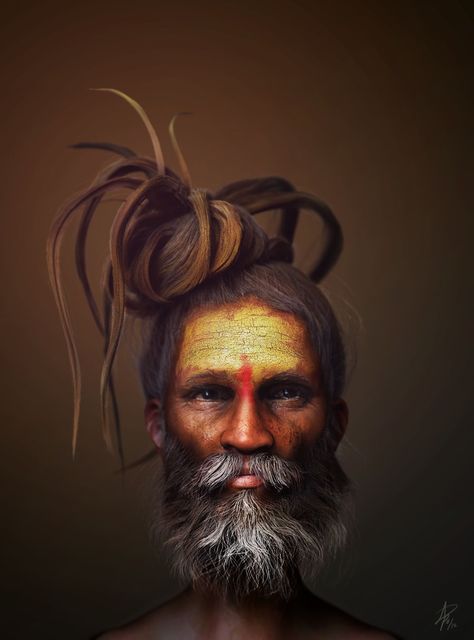 Dynamesh sketchbook - ZBrushCentral Sanyasi Images, Human Sculpture, Apocalypse Art, Shiva Linga, Old Faces, Figure Photography, Best Portraits, Amazing Art Painting, Hindu Art