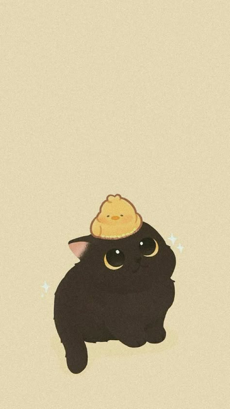 Cute Black Cat Art Wallpaper, Kawaii Black Cat Wallpaper, Cute Black Cats Wallpaper, Cat Cute Wallpaper Kawaii, Cute Cat Phone Wallpaper, Black Cat Cute Wallpaper, Cute Cats Aesthetic Wallpaper Cartoon, Cat Phone Wallpaper Aesthetic, Cute Cat Wallpaper Cute Cat Wallpaper Aesthetic