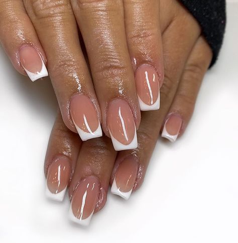 Deep Smile French Nails Square, Triangle French Tip Nails Short, Smile French Tip Nails, Diagonal French Tip Nails Square, Deep Smile French Nails, Deep Smile Line Nails French, Zebra French Tip Nails Square, Deep French Nails, Tan Nails