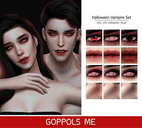 Vampire Eyes, Sims 4 Cc Eyes, The Sims 4 Skin, Vampire Makeup, Makeup Cc, Pelo Sims, Sims 4 Mm Cc, Sims 4 Cc Makeup, Sims 4 Body Mods