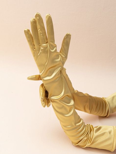 Solid Long GlovesI discovered amazing products on SHEIN.com, come check them out! Fancy Gloves, Yellow Gloves, Concert Ideas, Finger Gloves, Long Gloves, Amazing Products, Leather Glove, Gloves, Vintage Fashion