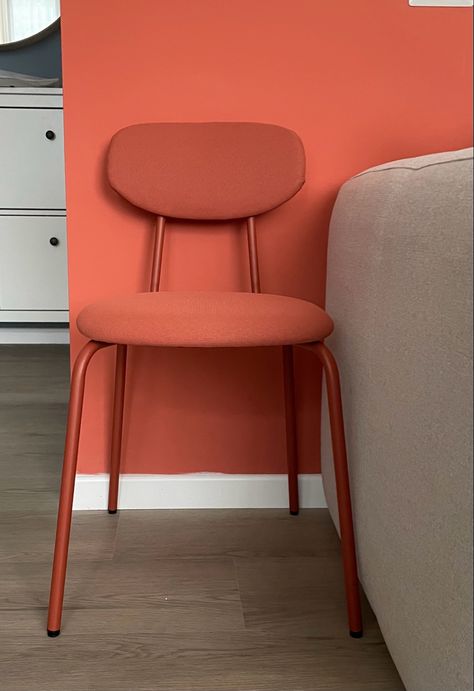 Ikea chair on terracotta wall Terracotta Wall, Ikea Chair, Wall