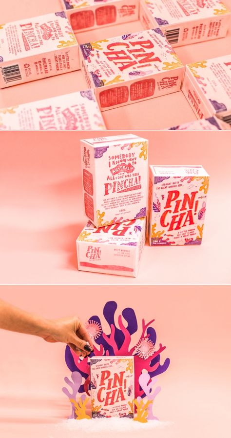 A Little PINCHA! Salt Goes A Long Way | Dieline Packaging Box Design, Box Creative, Desain Editorial, Branding Design Packaging, 카드 디자인, Graphic Design Packaging, Food Packaging Design, Packing Design, Packaging Labels Design