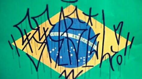 PixoBrasil Brazil Graffiti, Brazilian Vibes, Art Graf, Brazilian Graffiti, Brazil Aesthetic, Brasil Aesthetic, Ancient Queen, Graffiti Words, Emo Art