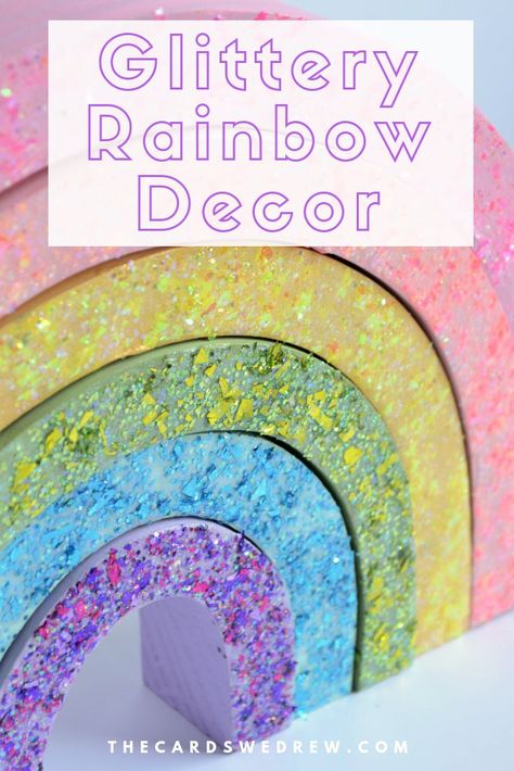 Diy Rainbow Decor, Diy Rainbow Decorations, Birthday Classroom, Rainbow Room Decor, Bedroom Birthday, Rainbow Bedroom, Rainbow Decor, Glitter Rainbow, Modern Rainbow