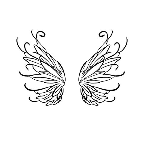 Back Tattoo Template, Back Tattoo Stencil, Wing Back Tattoo, Tattoo Templates, Tattoo Stencil, Tattoo Stencils, Back Tattoo, Cute Tattoos, New Tattoos