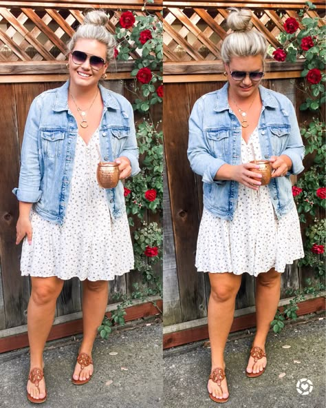 the perfect spring look. Denim jacket on sale 40% off! Use code STYLE http://liketk.it/2BC8w #liketkit @liketoknow.it #LTKunder50 #LTKstyletip #LTKsalealert #LTKspring #LTKunder100 Plus Size Summer Outfits, Outfit Trends, Plus Size Summer, Curvy Girl Outfits, Curvy Outfits, Mom Outfits, Mom Style, Spring Summer Outfits, Baddie Outfits