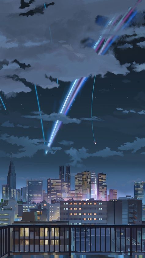 Kimi No Na Wa Wallpaper, Your Name Wallpaper, Tipografi 3d, Your Name Anime, Sky Anime, Anime City, Japon Illustration, Anime Backgrounds Wallpapers, Boys Wallpaper