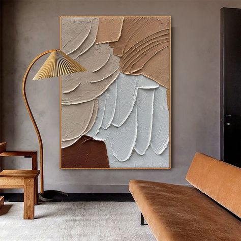 Tone Painting, Wabi Sabi Art Painting, Beige Painting, Cuadros Diy, Boho Painting, Hanging Paintings, Neutral Walls, 3d Texture, Acrylic Canvas