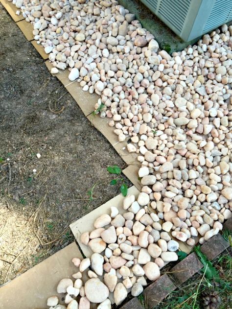 How and why I'm using decorative landscaping gravel as part of my air conditioning unit exterior makeover and how to find good discounts on materials. Landscaping Gravel, Decorative Landscaping, Small Backyard Ponds, Landscaping Rock, Backyard Design Ideas Budget, The Ugly Duckling, Pool Landscape Design, Front Yard Design, Budget Garden